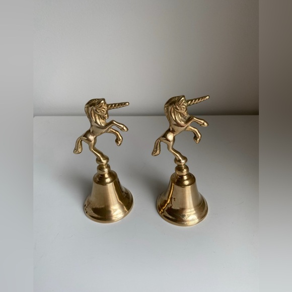 Vintage - Set of 2 Brass Unicorns - Picture 5 of 6